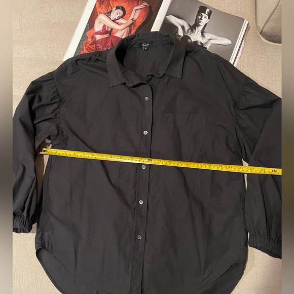 Rails Winnie Oversized Button-Down Shirt/Top In Black Size S - Picture 12 of 16